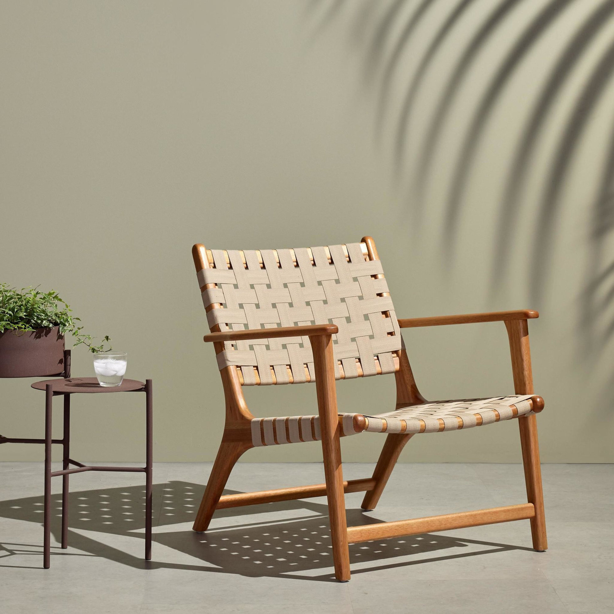 Fran Outdoor Lounge Chair, Auburn