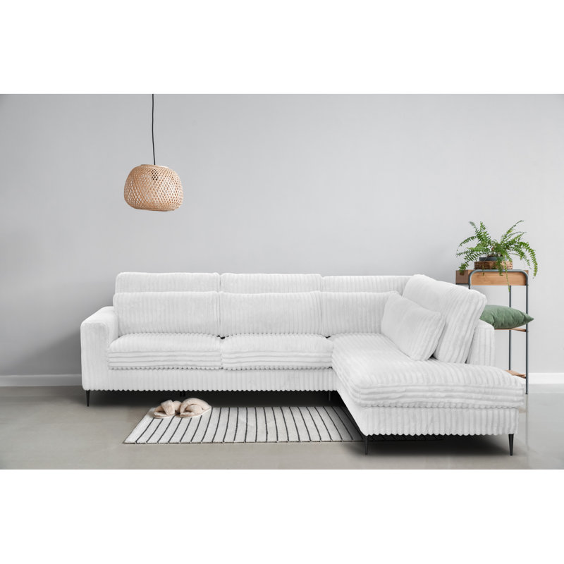 Edelare 4 Seater Corner Sofa , White, Right