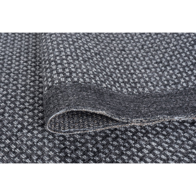 Tapis noir Ahders, Rond 5 pi 1 po