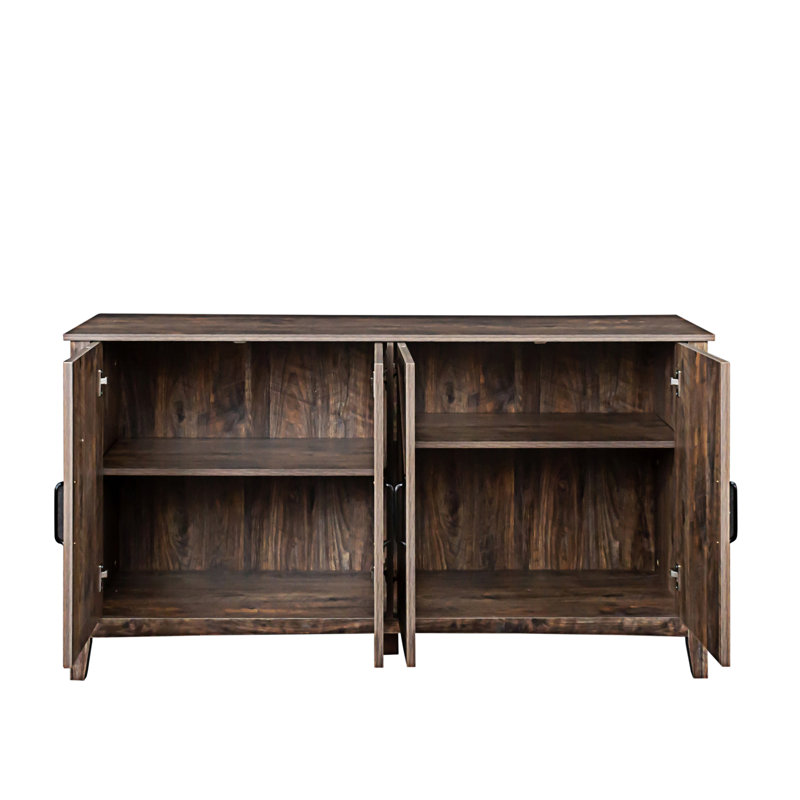 Cabinet With 4 Doors And 4 Open Shelgves