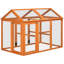 Poulailler Pawhut, grand poulailler en bois, conception combinable avec perchoirs et portes pour l'extérieur, la cour arrière, la ferme, 4,6 pi x 2,8 pi, orange