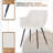 Haglund Leather Dining Chair with Powder-Coated Iron Legs Accent Side Chair Foam Padded Seat Versatile Kitchen Chair for Modern Home and Kitchen-123386567-123386568