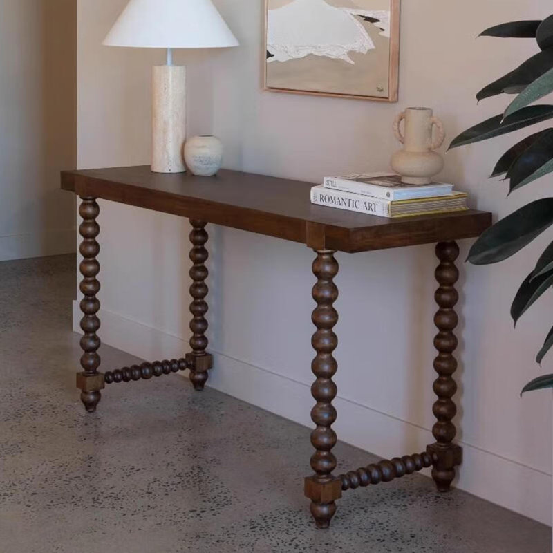 Console en bois massif de style américain., H 31,5 po x l 47,2 po x P 15,7 po