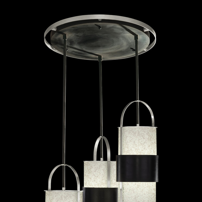 Bond 6 - Light LED Pendant, White, Black/Silver