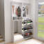 Armoire à chaussures à miroir avec 3 tiroirs rabattables