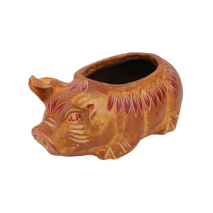 Dilley Garden Clay Pig Planter-Large