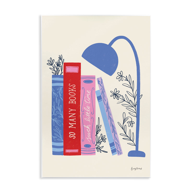 Plaque murale «So Many Books Little Time», conception par Becky Thorns, H 15 po x l 10 po