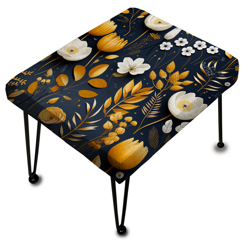 Scandinavian Modern Elegant Florals - Repose-pieds rectangulaire floral