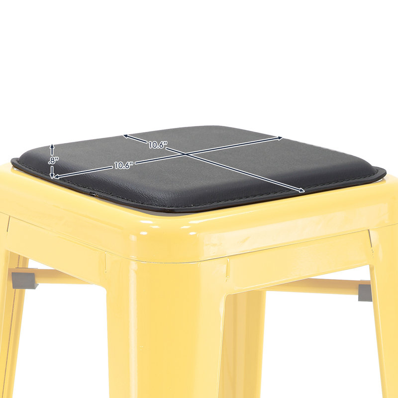 Outdoor 0.8'' Barstool Cushion, Black