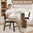 Metal Frame Breathable Synthetic Leather Upholstery Modern Dining Chairs Brown（Set for 6）-1581241667-1581241664