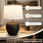 Lampe de table en céramique de 58 cm de hauteur, lampe de chevet tactile à intensité variable avec ampoule E26 incluse-161466242-161466270