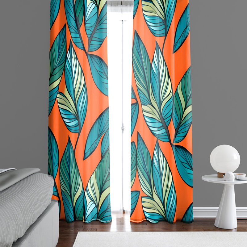 Paire de rideaux semi-transparents en polyester Diadra, L 20 po x L 52 po