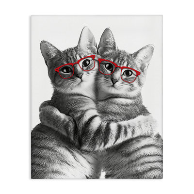 Art mural en toile avec une paire de chats par Annalisa Latella