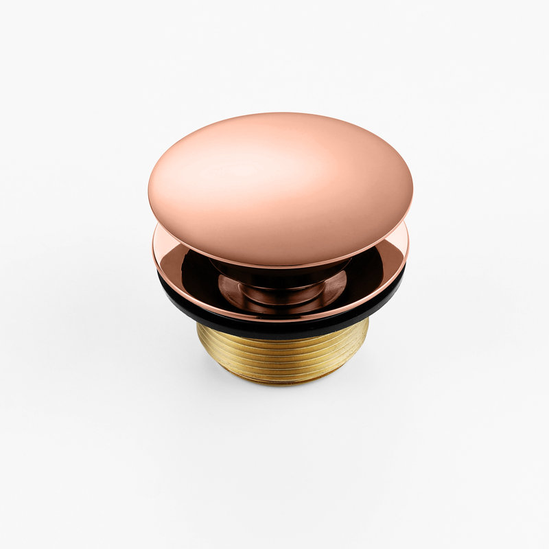 Drain de baignoire escamotable avec trop-plein, Or rose