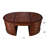 Oval Solid Wood Base Writing Desk-2117879794