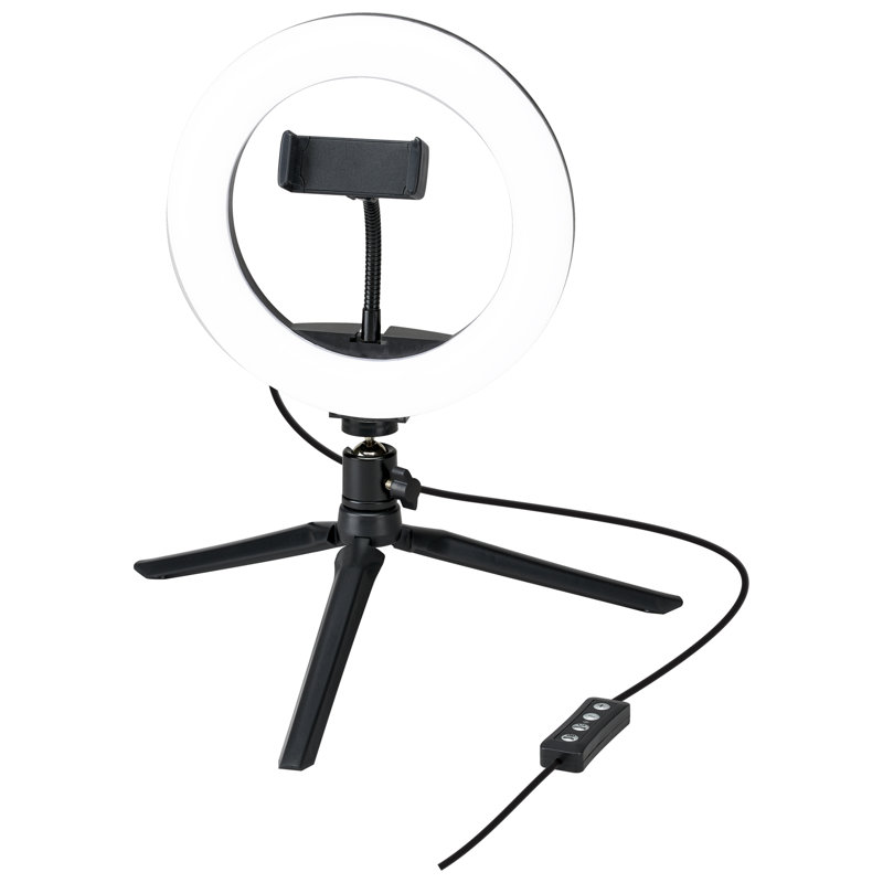 Vlogging Tripod with Light Ring Lighting Kit