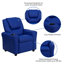 Contemporary Kids Recliner with Cup Holder and Headrest-912585371