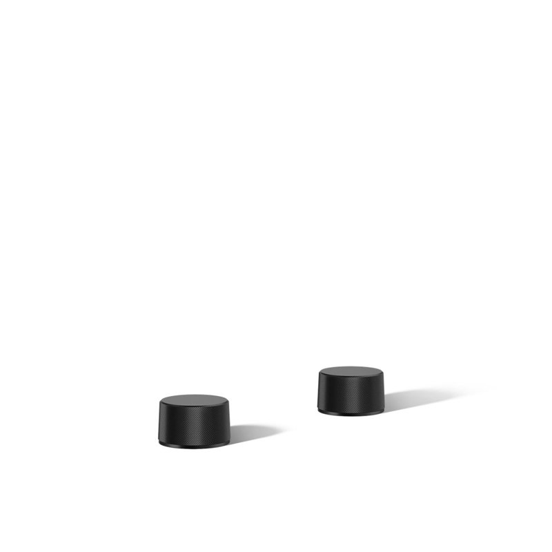 Components Deck-Mount Bath Faucet Handles With Oyl Design, Matte Black