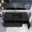 Modern Wall Mounted Striped Bathroom Vanity With Sink And Soft-Close Drawer-1120624493