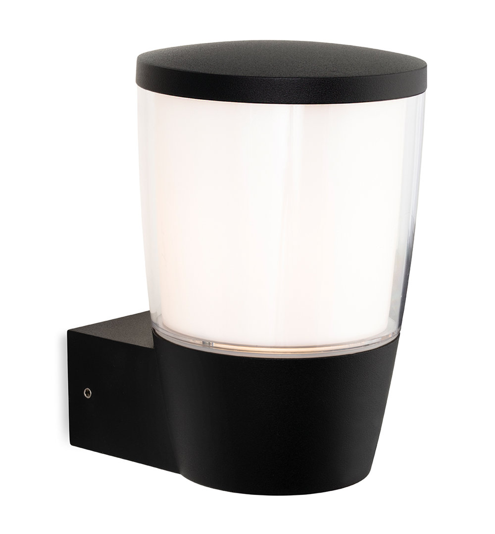 Matte Black 16cm H Outdoor Armed Sconce