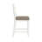 6-Piece Gathering Height Dining Set in Brown and White with Storage Drawers