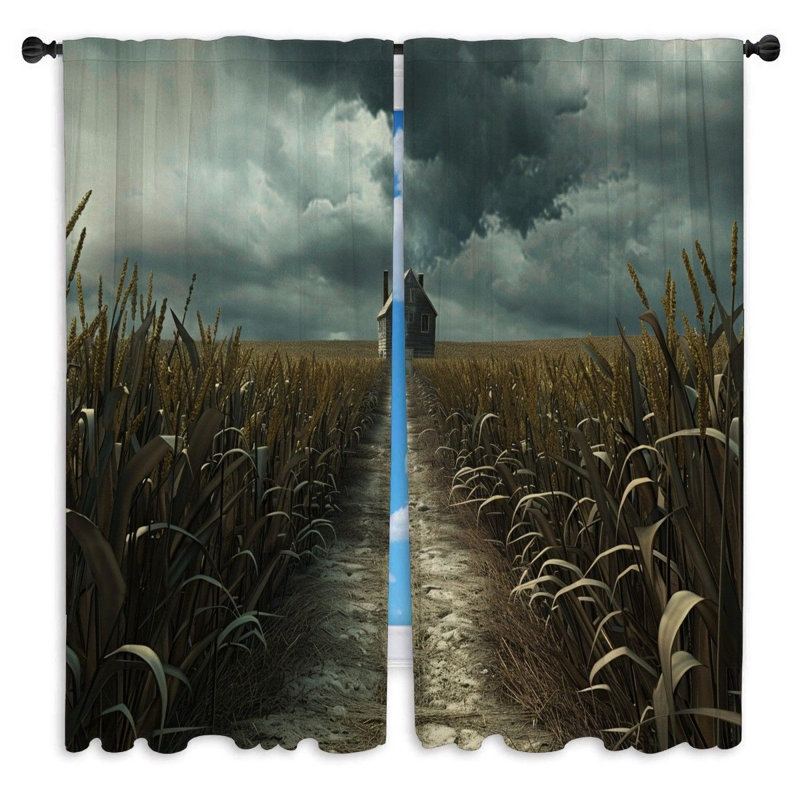 Rideaux mystérieux pour fenêtre Ominous House - 2 panneaux, L 40 po x L 52 po
