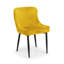 Wynnfield 49cm H Velvet Upholstered Metal Wing Back Side Chair in Grey-192989202