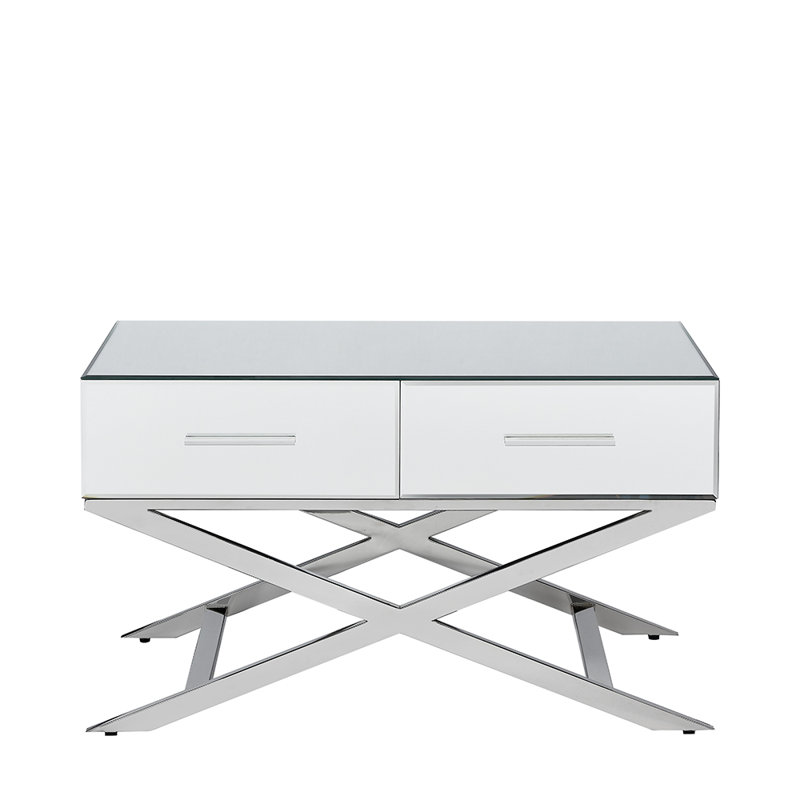 Litchfield Cross Legs Coffee Table with Storage