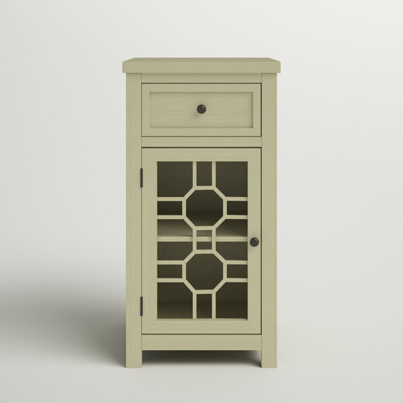 End Table with Storage, Antique White