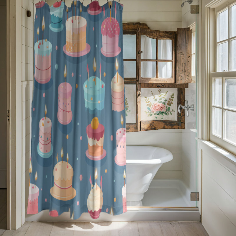 Festive Happiness - Premium Shower Curtain, H 74 po x l 71 po