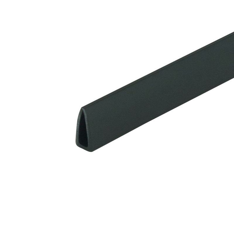 Plastic 0.1875'' W x 96'' L T-Molding, Black