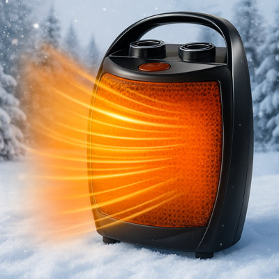 1500W/750W Ceramic Space Heater, Tip-Over Overheat Protection