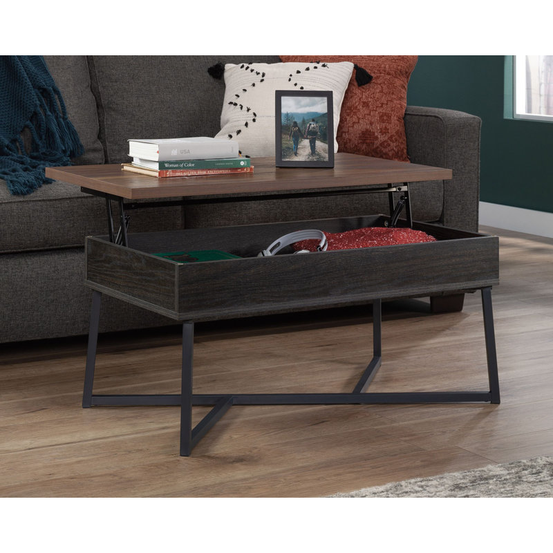 Table basse à plateau relevable avec rangement Canton Lane