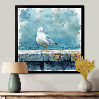 «Baani Seagull On The Dock I», art mural sur toile