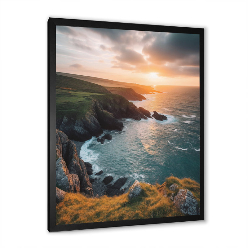 Impression sur toile Seaside Serenity I, H 20 po x l 12 po x P 1 po, Cadre simple noir