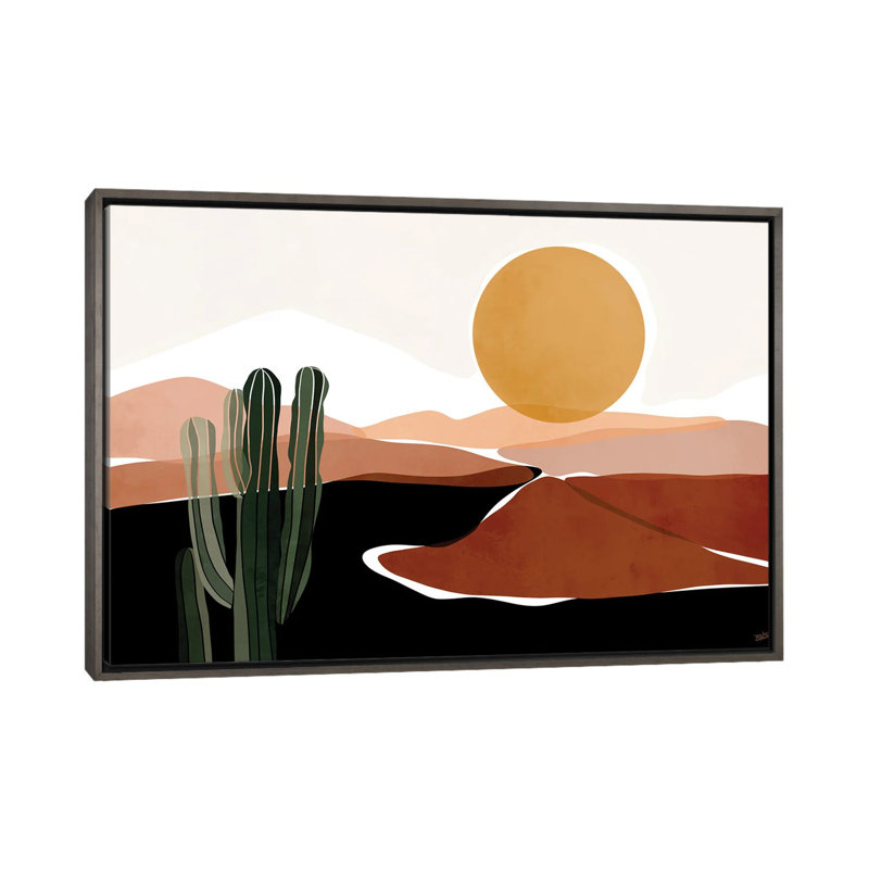 «Desert Calm» par Bria Nicole - impression d'art graphique, Pas de tapis, H 18 po x l 26 po x P 1,5 po