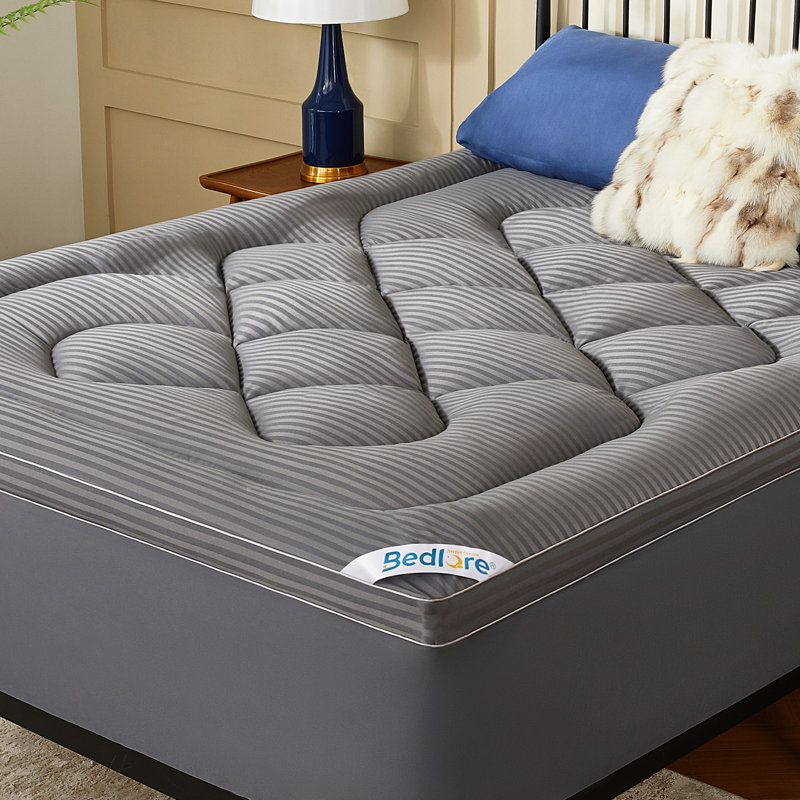 Surmatelas en duvet synthétique 2 po BEDLORE®, Très grand lit, Gris