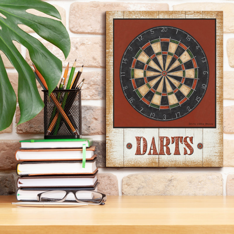 Art mural sur toile Winston Porter «Darts V2» par David Carter Brown, H 16 po x l 12 po x P 0,75 po