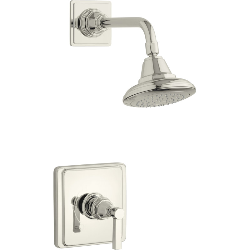Pinstripe Shower Faucet, Vibrant Polished Nickel