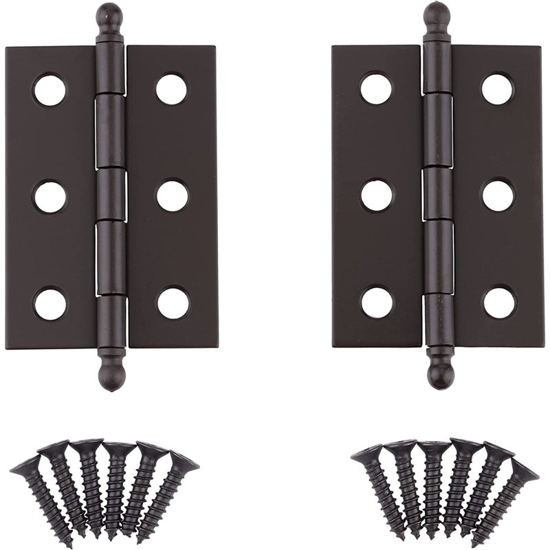 Charnières plaquées avec embouts sphériques, Bronze huilé