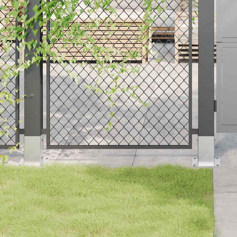 Bases de poteaux carrées Vidaxl, Anthracite