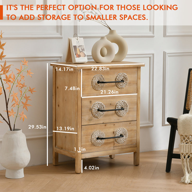 Commode décorative 3 tiroirs Loye