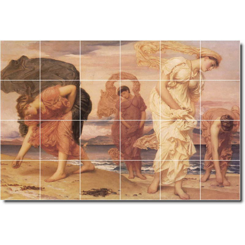 Carreau de céramique décorative 36 po x 24 po 6 po x 6 po, Femme 05372