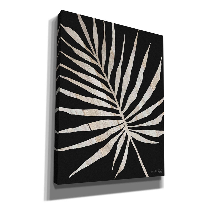 «Palm Frond Wood Grain IV» par Cindy Jacobs, art mural sur toile, H 34 po x l 26 po x P 1,5 po