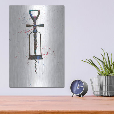 Wine Splash Corkscrew 2' by Wellington Studio Metal Wall Art