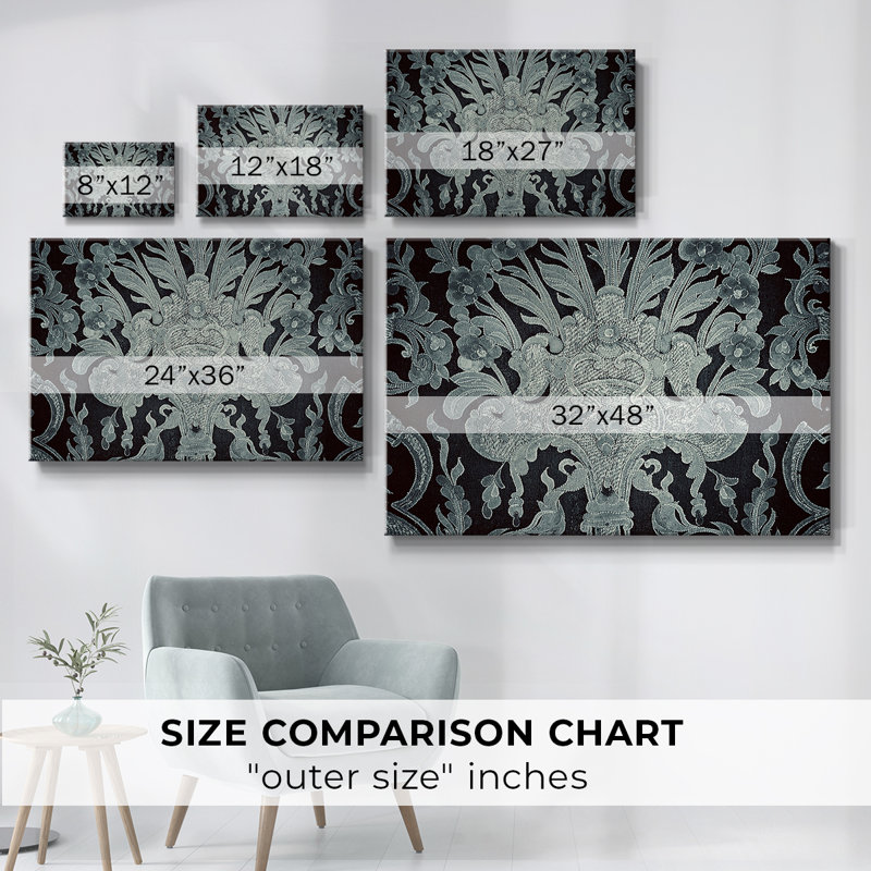 «Vintage Abstract Print» - XXVI - Toile tendue avec châssis, Toile tendue, H 33 po x l 49 po x P 1,5 po