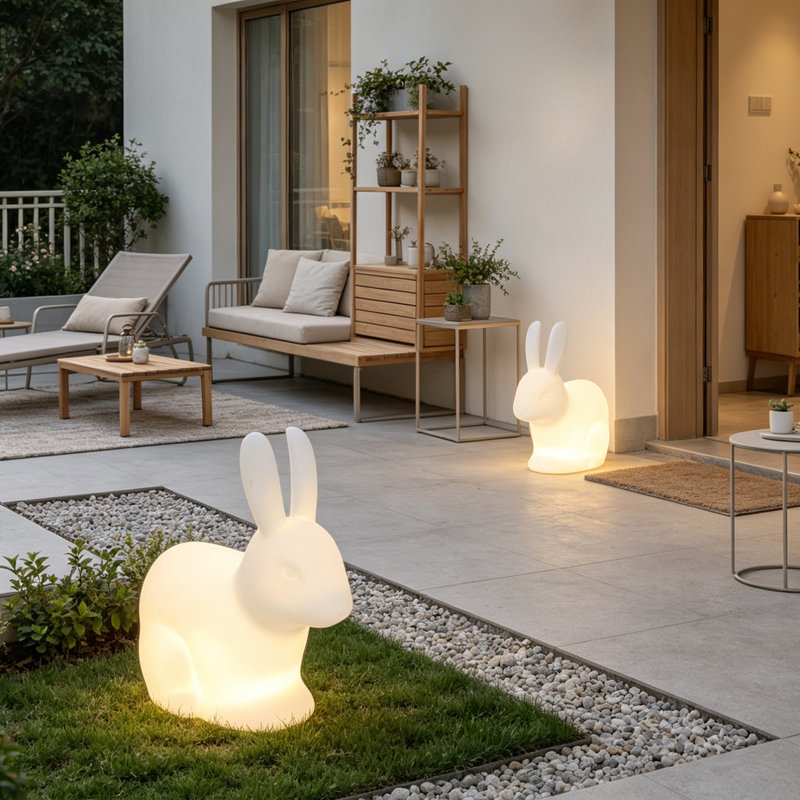 Éclairage de lapin à énergie solaire Ip65 pour la cour