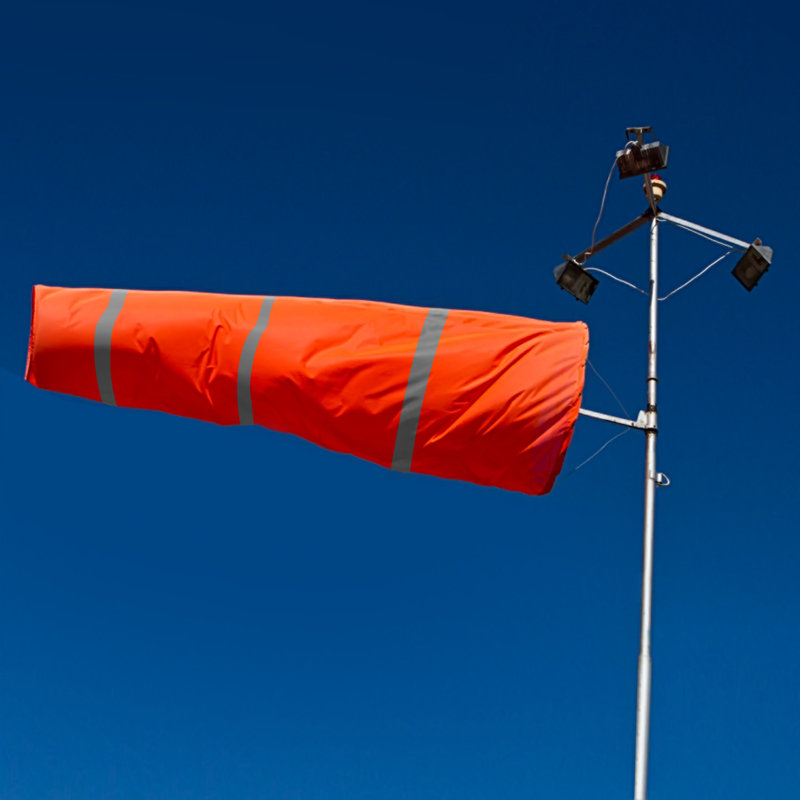 Anley 30 Inch Orange Rip-stop Polyester Windsock with Reflective Belt
