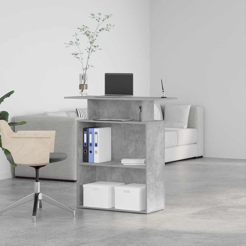 Baheerathan Standing Desk, Concrete Grey