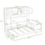 Grand lit escamotable mural avec bureau et tablettes de rangement-232492740